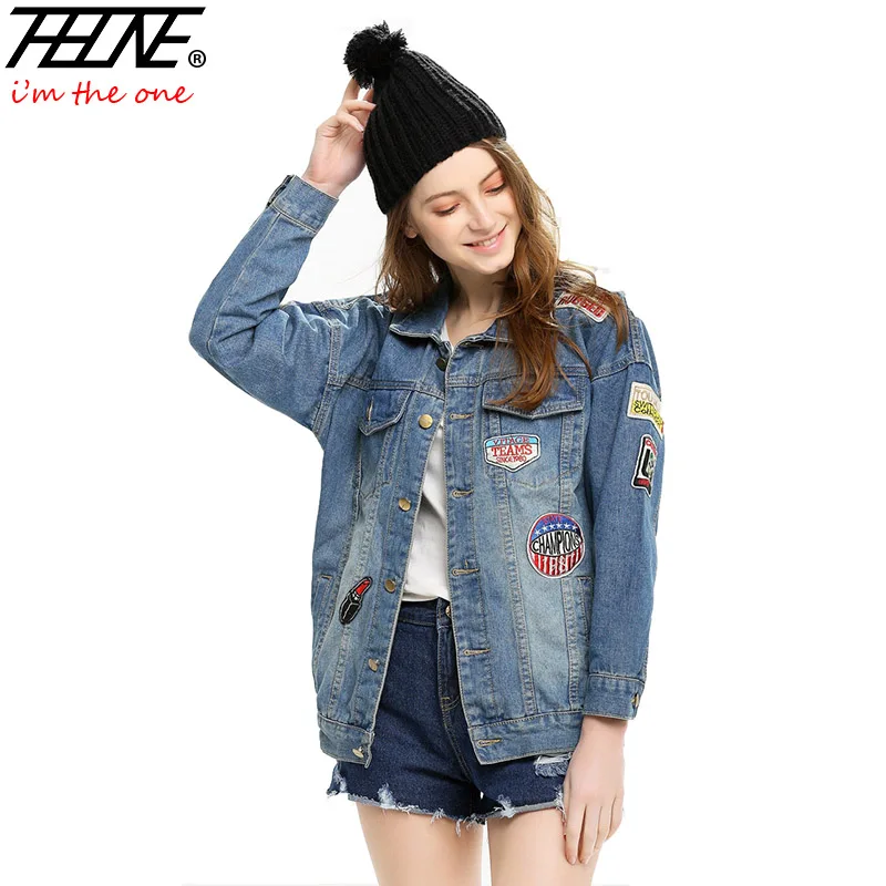 THHONE Boyfriend Denim Jackets Women Jean Coat Vintage