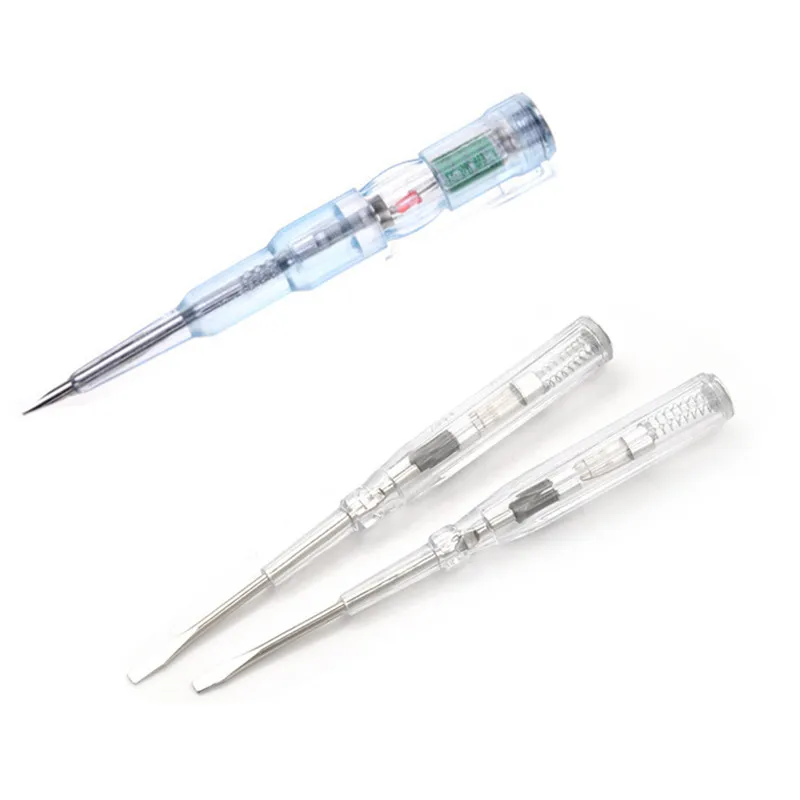 

1PC / 5PCS Induced Electric Tester Screwdriver Probe With Indicator Light Voltage Tester Pen AC/DC Detector 100-500V 70-250V