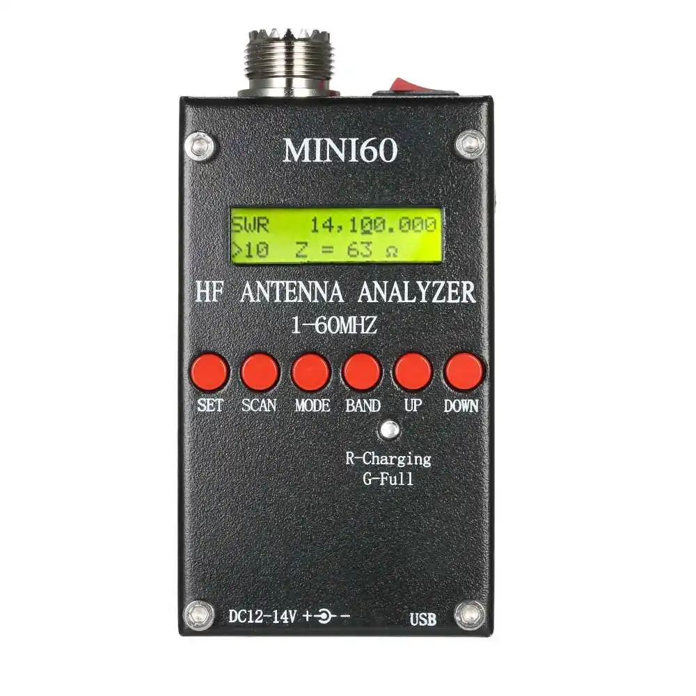 Bluetooth Android HF ANT SWR Antenna Analyzer 1-60MHz Mini60 Meter DC12-24V USB | Инструменты