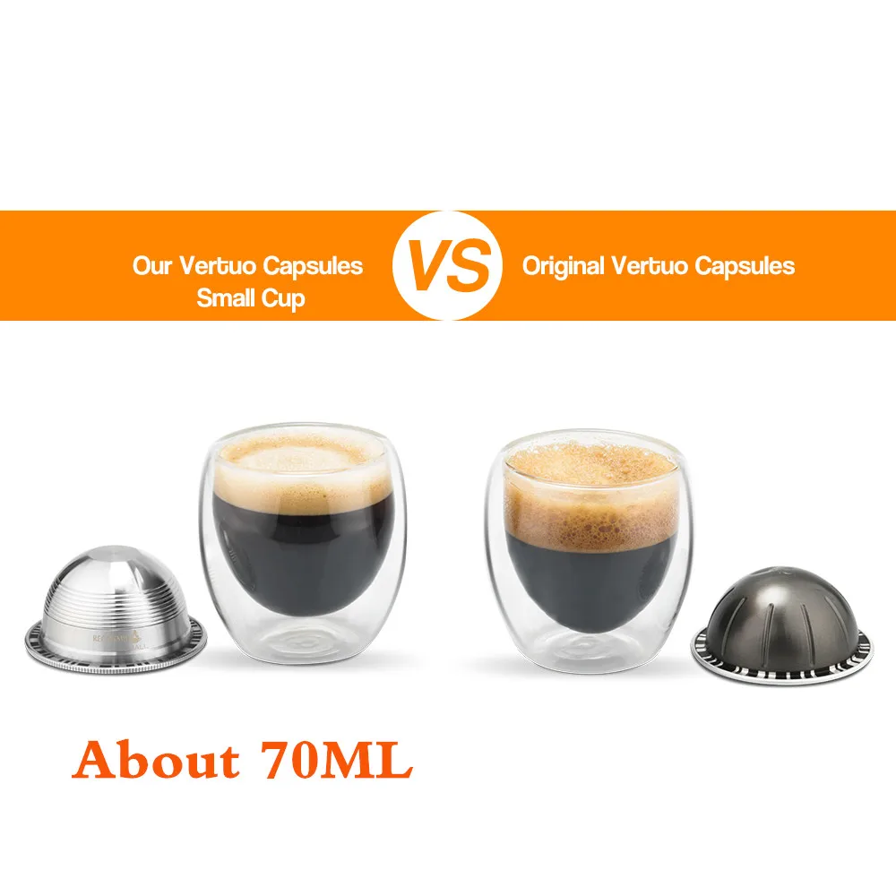 Для Nespresso Vertuoline Plus& Delonghi ENV150 многоразовые Многоразовые фильтры для кофе из нержавеющей стали капсулы для кофе