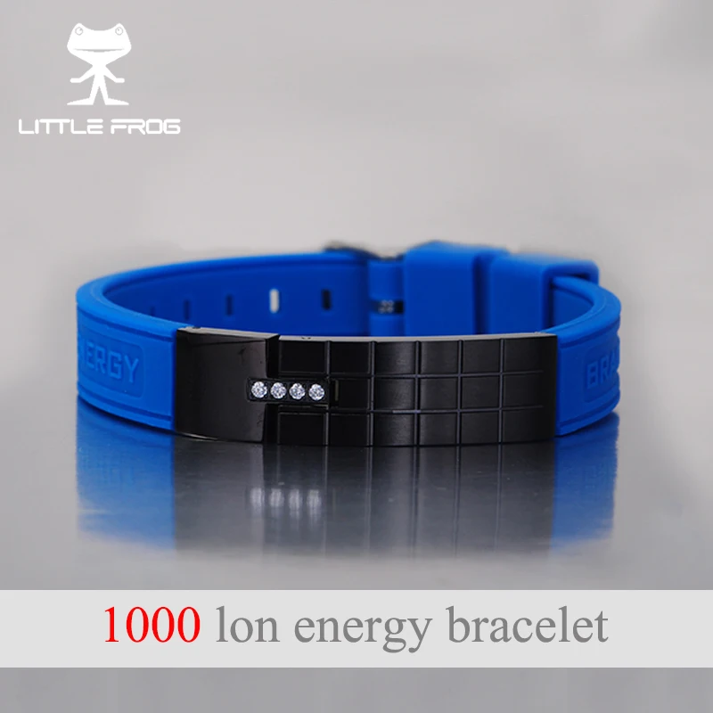 

LITTLE FROG Personality Wristbands Men's Power Magnetic Bracelets & Bangles 316L Stainless Steel Silicone Balance Bracelets