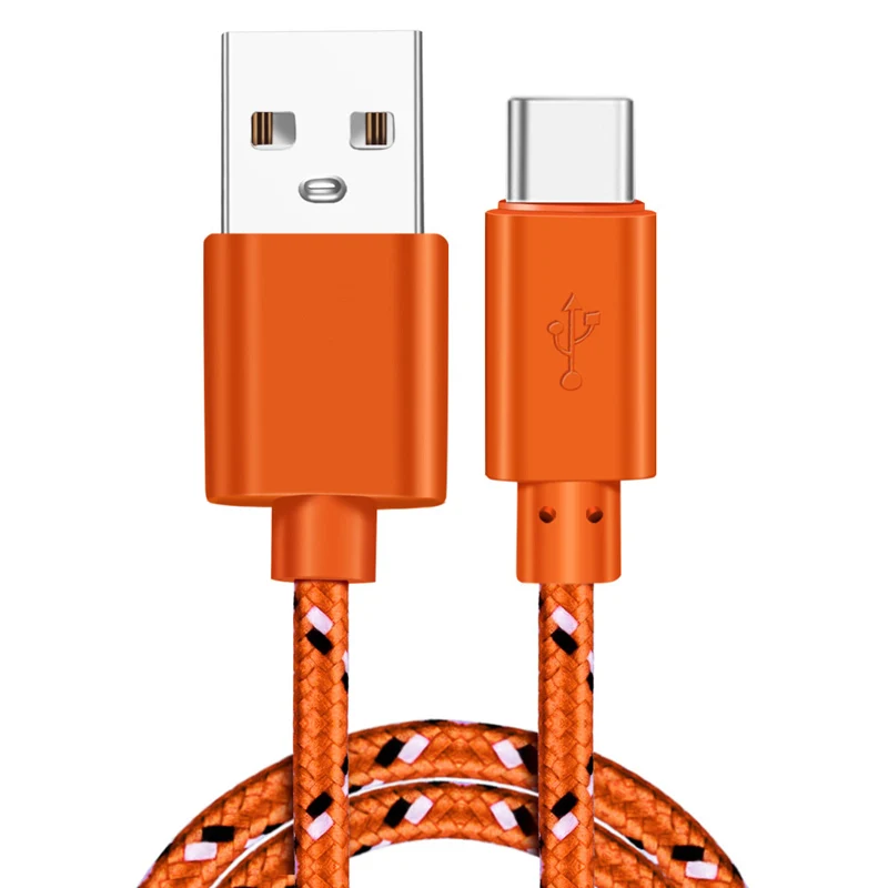 Быстрая зарядка type-C USB C кабели для мобильных телефонов 1 м/2 м/3M USB C кабель Быстрая зарядка для samsung S10 Plus huawei кабель с нейлоновой оплеткой