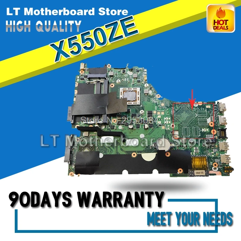 

X550ZA Mainboard For ASUS VM590Z X550ZE K555Z A555Z X555Z K550Z A8-7200 CPU EDP interface Laptop Motherboard