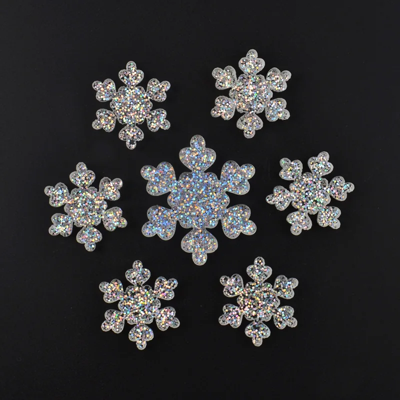 

10Pcs Glitter Snowflake Resin Cabochon Flatback Embellishment DIY Accrssories Scrapbooking Crafts Christmas Home Decoration