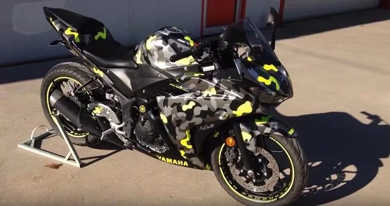 Black Grey Camouflage Vinyl Wrap-9