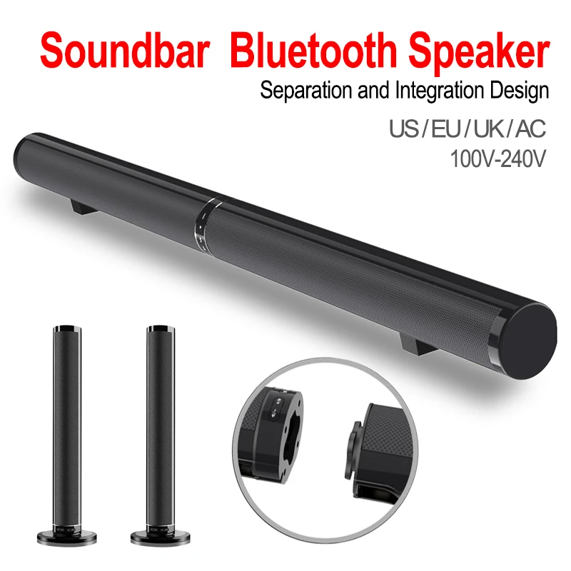 Многофункциональная звуковая панель Bluetooth колонка складная и съемная для