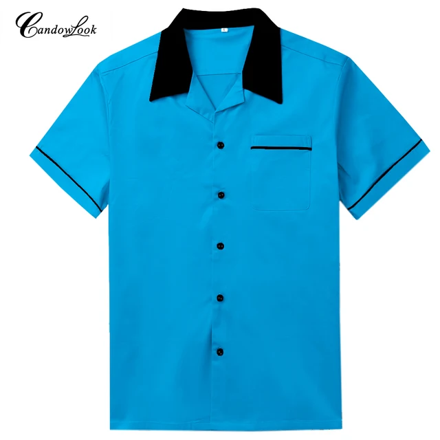 Best Price Newest Brand Clothing Men Bowling Shirt High Quality Fashion Casual Style Shirt Solid Color Cotton Unisex Adult Clothing