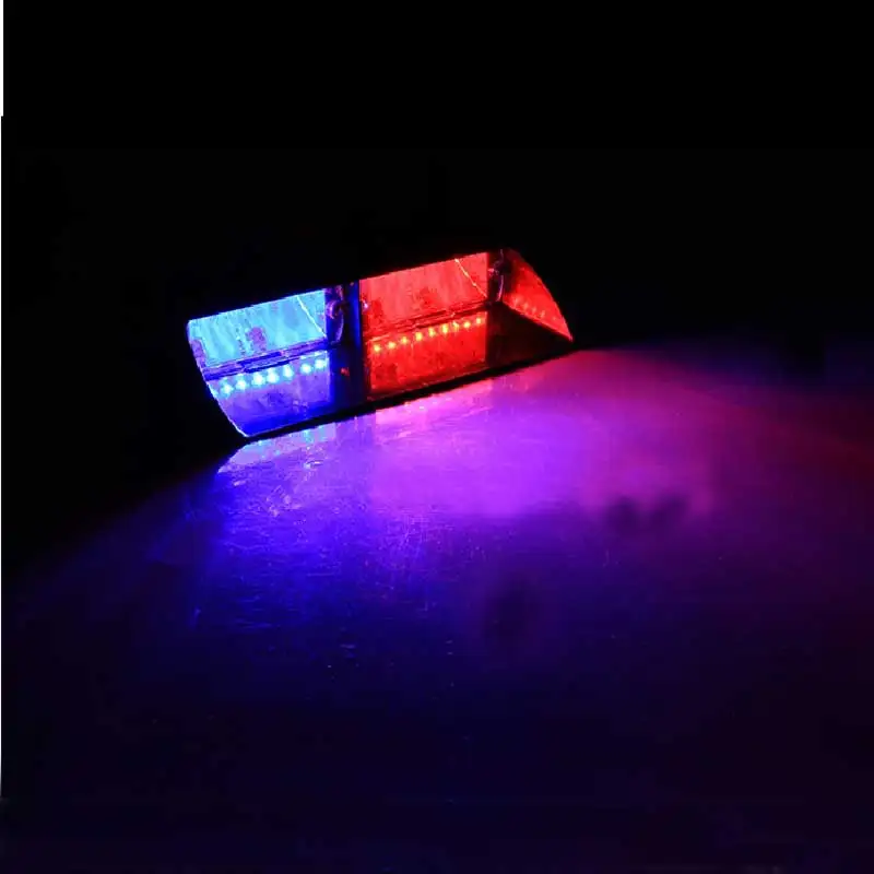 

New Design Universal Type 8/8 16 LED Emergency Strobe Light Windshield Light 7Color S2 Free Shipping