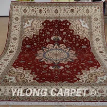 Yilong 8'x10' Vantage турецкий ковер шерстяной красный цветочный Изысканный восточный области шерсть персидские ковры(1353