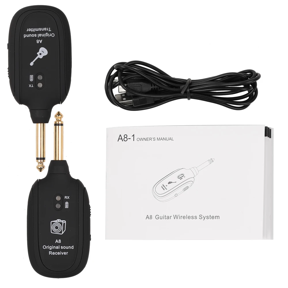 Buy A8 UHF Wireless Guitar Transmitter Receiver Set