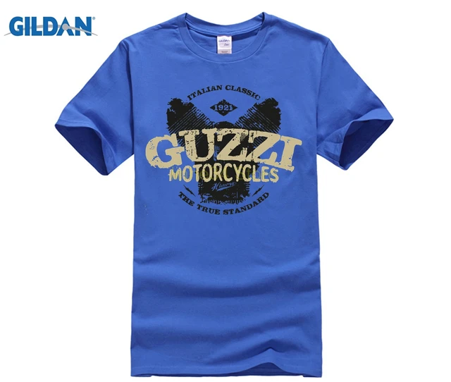 GILDAN Gildan funny t shirts Guzzi Motorycles Letter Printed Classic Moto Guzzi T-shirt Fashion Mens Style T-shirt