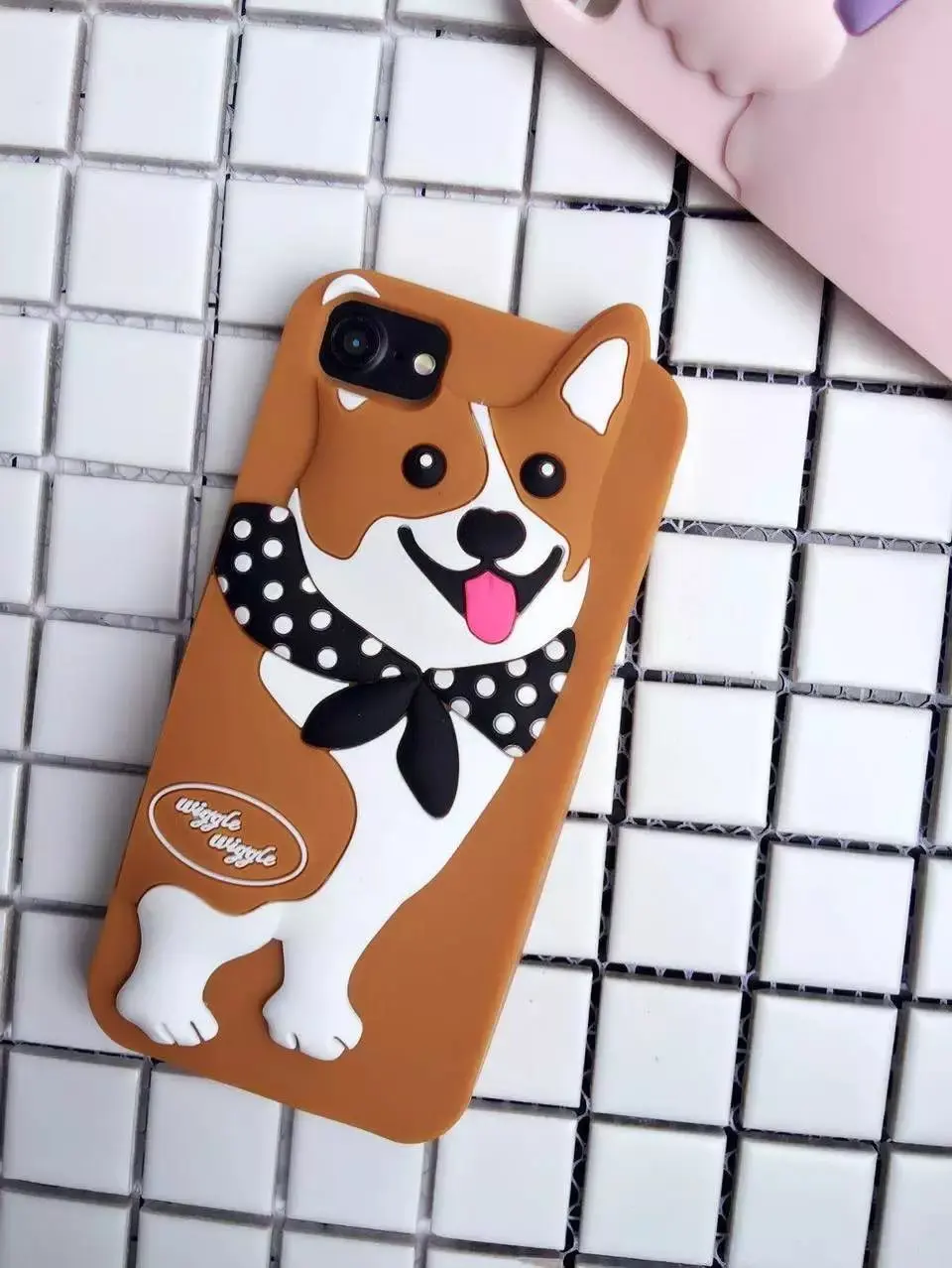 Indah Lucu Kartun Domba Anjing Panda Lembut Silicone Kembali Penutup