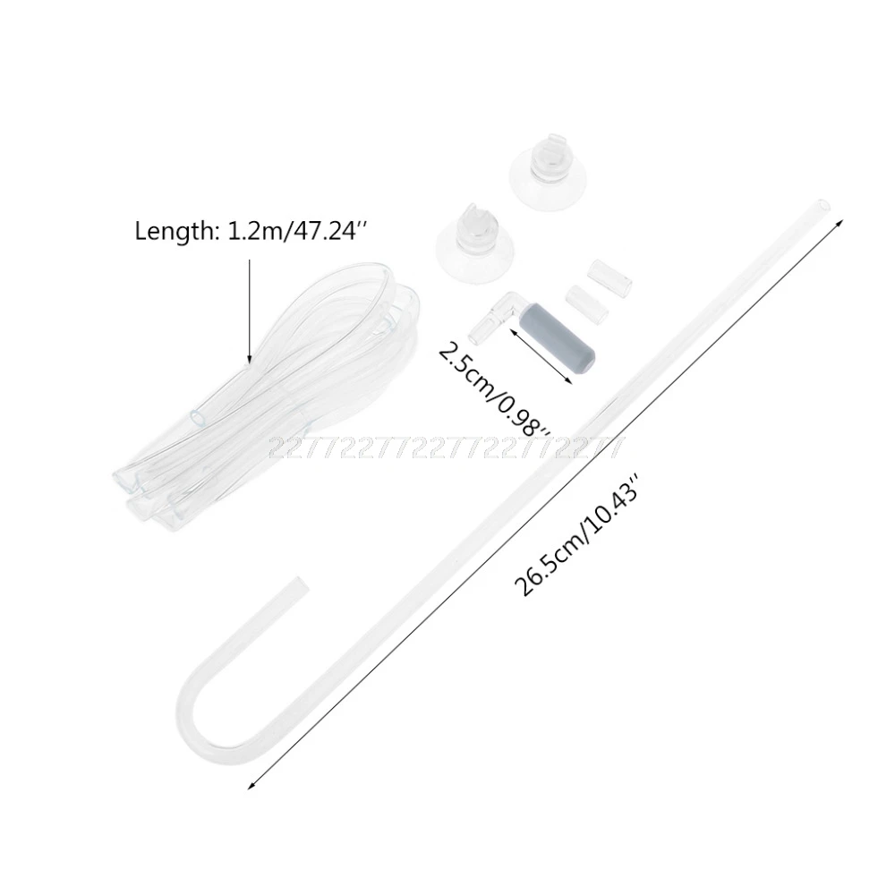 Аквариум CO2 система диффузор 360 градусов обратный клапан Arcylic трубка с всасыванием Je13 19 Прямая поставка