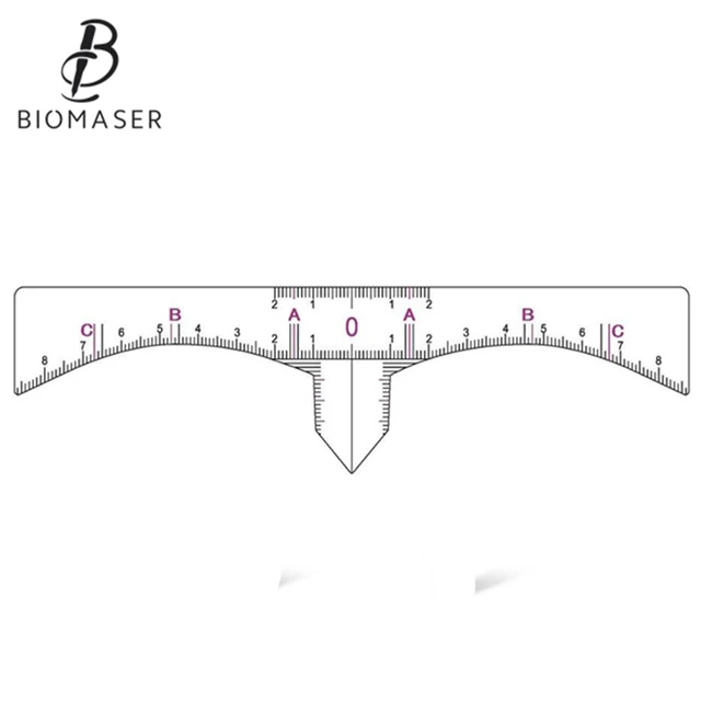 1/10pcs Disposable Semi Permanent Eyebrow Ruler Makeup Eye Brow Measure ...