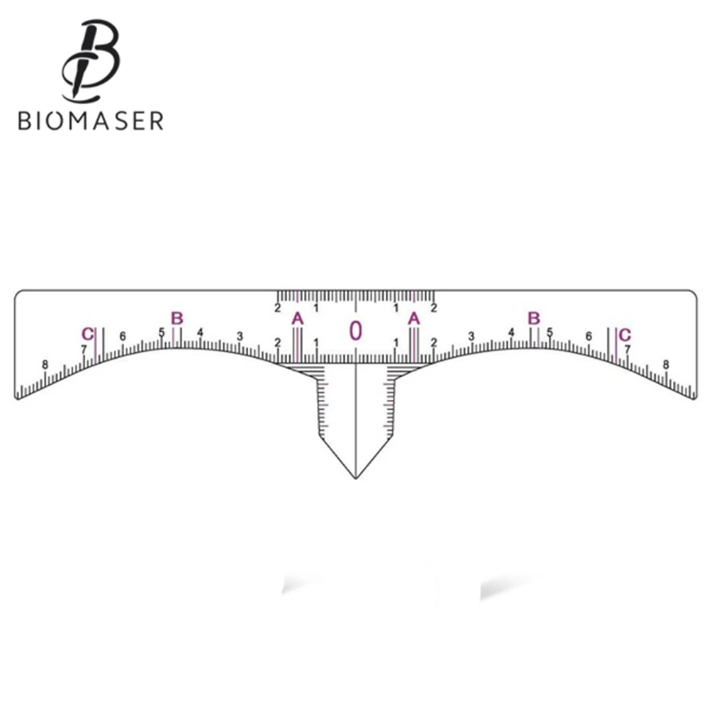 10pcs Disposable Semi Permanent Eyebrow Ruler EyeBrow Measure Tool Guide Microblading Calliper Stencil Makeup | Красота и здоровье