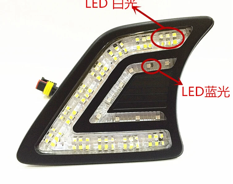 2 шт. двойной светильник Светодиодный дневной ходовой светильник DRL для TOYOTA HILUX VIGO 2012- 1:1 замена