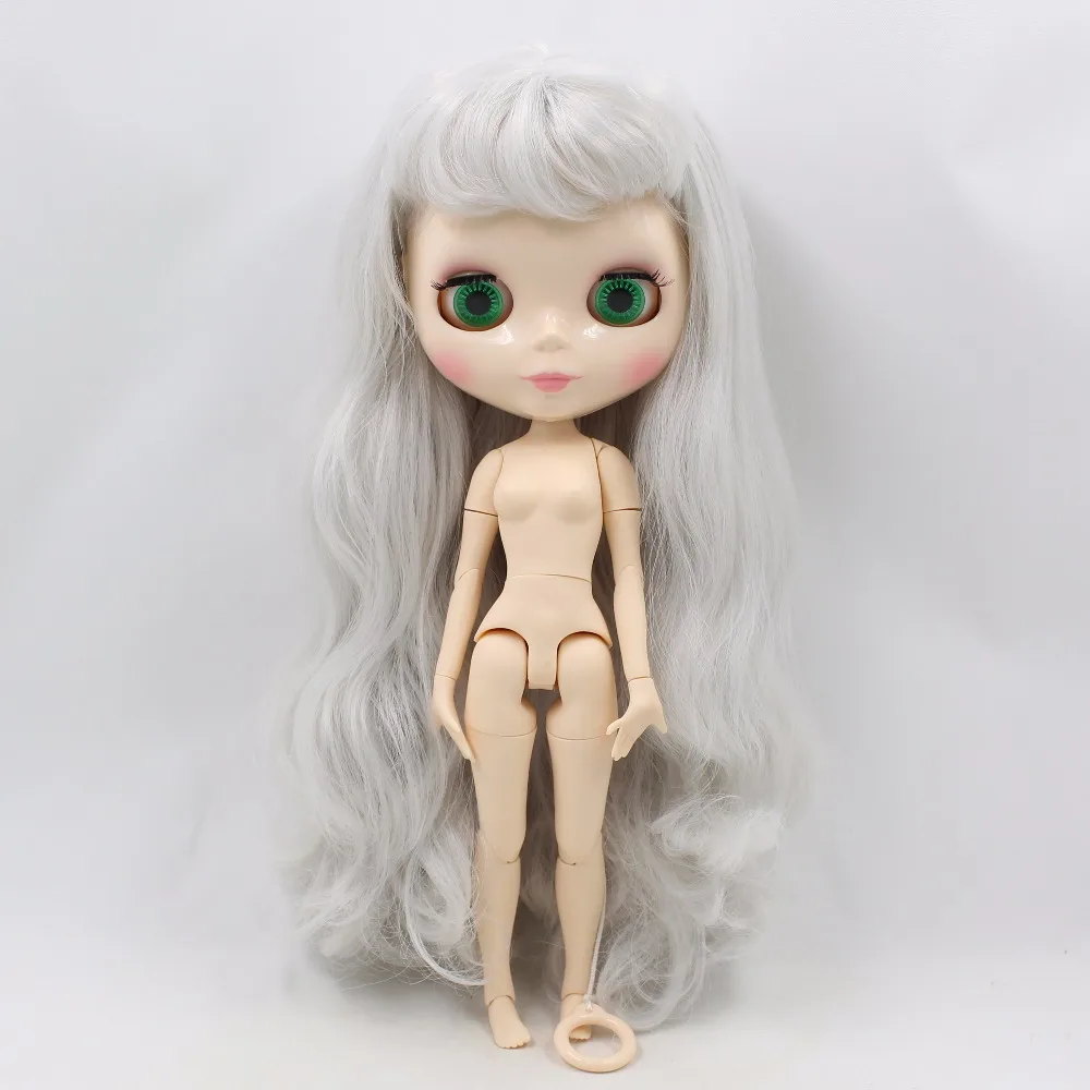 Кукла ICY DBS Blyth игрушка из серых волос с ушками белая кожа сустав тело не нужно