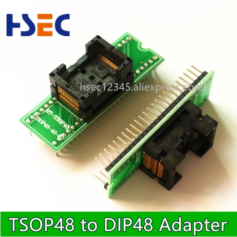 

Gold Plating Double contact Origina new TSOP48 to DIP48 adapter TSOP48 socket for RT809F RT809H & XELTEK USB Programmer