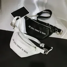 Женская поясная сумка с ремнем, мини белая мужская сумка унисекс с буквенным принтом для женщин, простая повседневная сумка-посылка из искусственной кожи