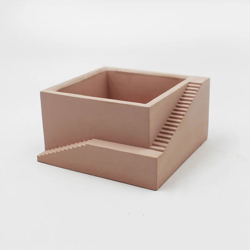 

Unique design square concrete material desktop small flower pot Creative concrete plant pots