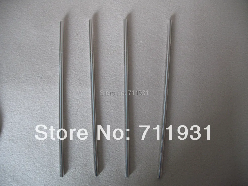 

Promotion! Free shipping 100pcs/lot Metal drinking straw stainless steel straw food grade 6mm*215mm gift 5 brushes