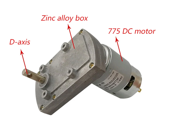 775 DC мотор-редуктор/7 слов мотор-редуктор/12 V микро медленной двигательной скорости/24 вольтового источника электропитания постоянного тока 96GB775F