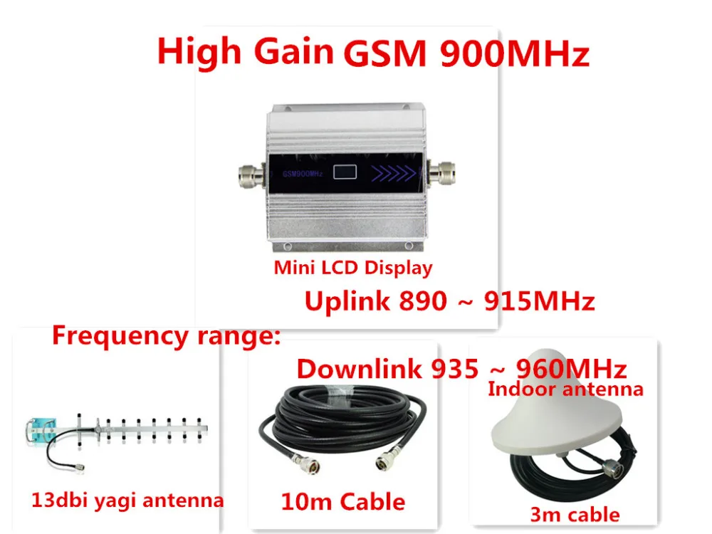 

1 Set High Gain Mini 900MHz GSM Repeater Cell Phone Signal Booster gsm signal amplifier , Mobile Phone Signal Repeater amplifie