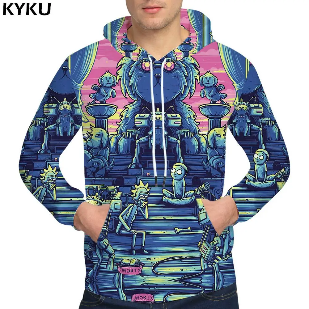 KYKU Рик и Морти толстовки аниме одежда худи 3d толстовки мужские свитшоты мужская толстовка с капюшоном с длинным рукавом Новинка - Цвет: 3d hoodies 17