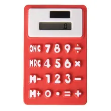 GTFS-Pocket solar Office silicone Red 8 digit calculator