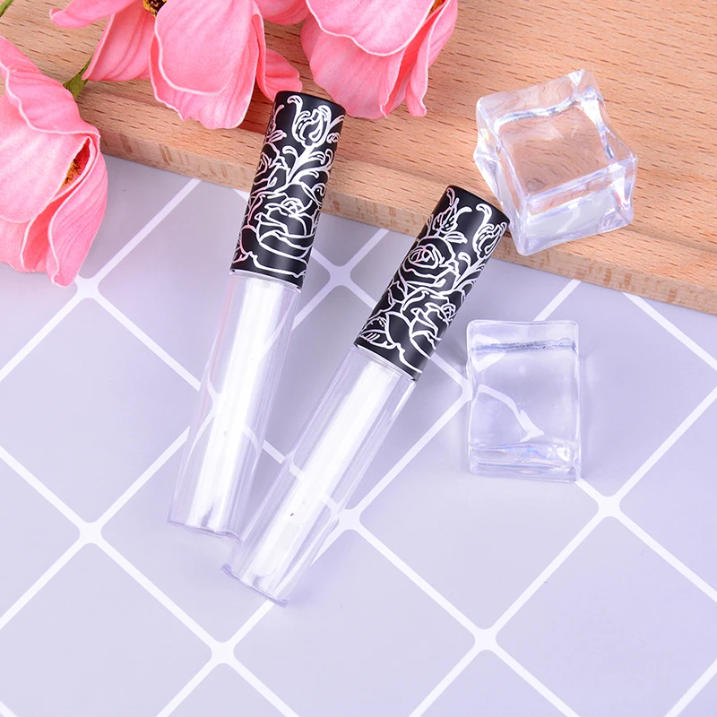 Empty Transparent ABS Lip Gloss Tubes Plastic Lip Balm Tube Lipstick Mini Sample Cosmetic