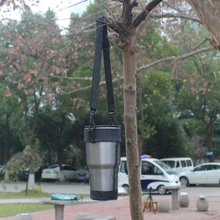 Переносная сумка на плечо для чашки с чашкой, Сетчатая Сумка для бутылки, сумка-тоут