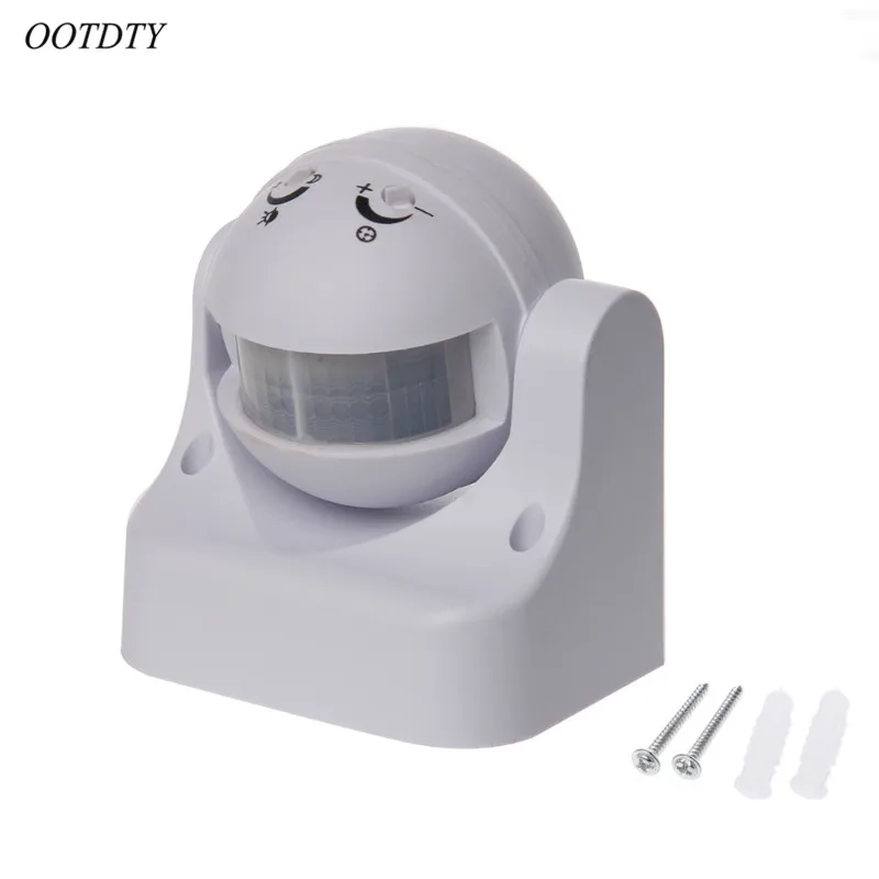 

OOTDTY 110-240V 180 degree Outdoor IP44 Security PIR Infrared Motion Sensor Detector Movement Switch
