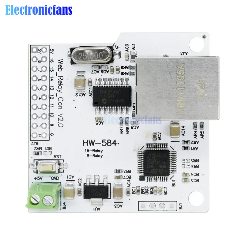 8-канальный сетевой видеорегистратор ENC28J60 28J60 W5100 RJ45 сети реле Управление выключатель 5V Интернет триггерный релейный модуль P2P WI-FI модуль мобильного телефона Управление