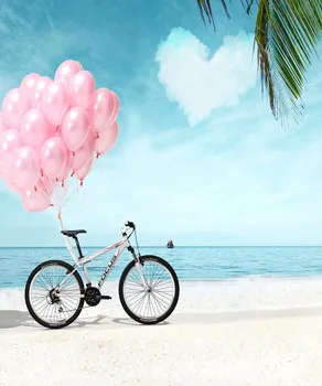 

Colomac Balloon Backdrops Blue Sky Cartoon Background Photo Backgrounds Seascape Photography Cloth for Studio Newborn Backdrops