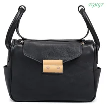 Новые кожаные сумки Европа и США Мода Личи декоративные верхний слой кожи женская сумка через плечо