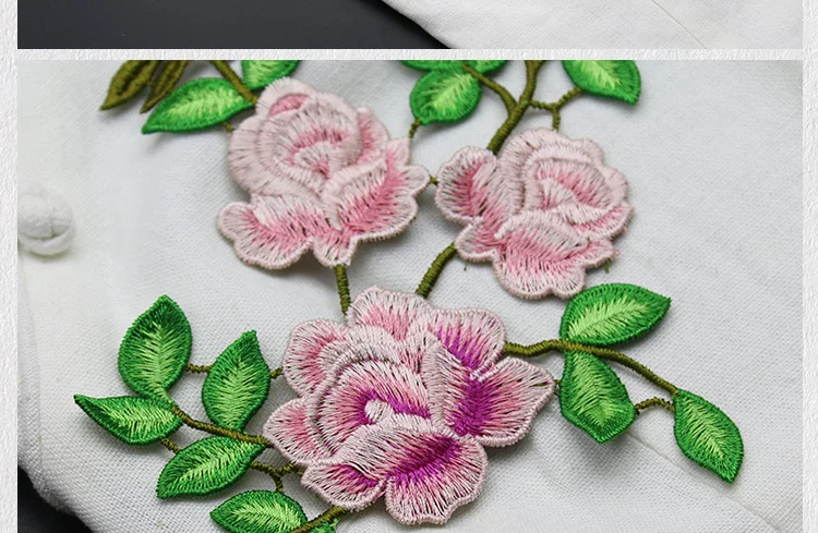 Вышивка Буйтер Пион цветок патч лег юбка украшены аксессуары ручного шитья