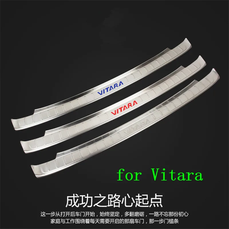  Car-styling-stainless-steel-Internal-External-Rear-Bumper-Protector-Sill-Car-accessories-for-Suzuki-Vitara-2015 (1)