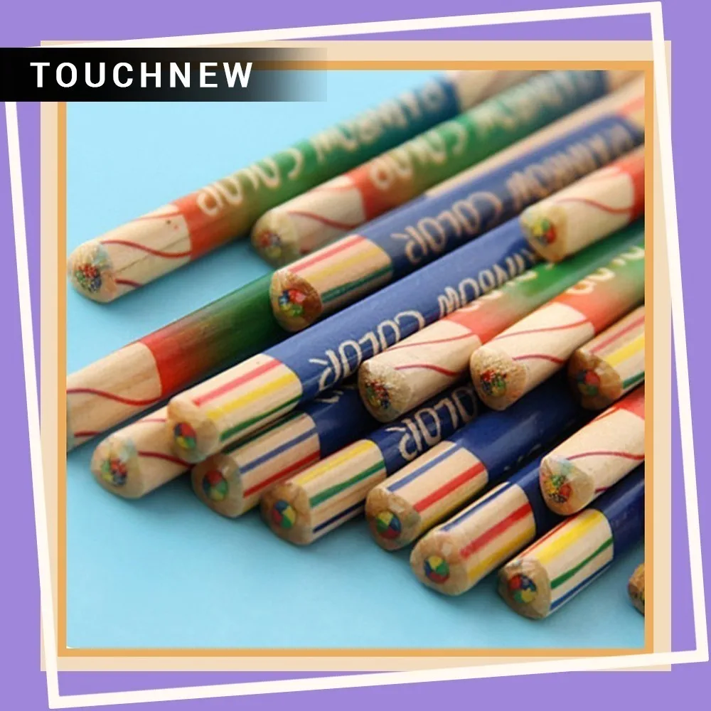 

NEW 120 four-color core Colouring pencils creative beautiful painted triangle core children color HOT