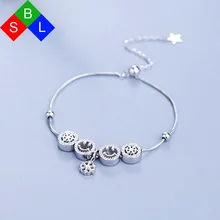 Red Trees тонкий браслет ювелирных изделий 925 пробы серебряные браслеты с брелоками для Для женщин Обручение/свадебный подарок