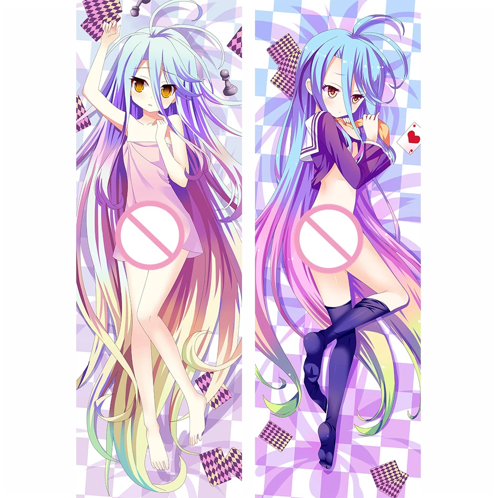 Mmf月18いいえゲームなしライフアニメキャラクターそらと史郎 Jibril枕カバーnogemu Noraifu抱き枕 Pillow Case Aliexpress