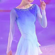 Детские платья для фигурного катания из спандекса, бренд Vogue, платье для соревнований по фигурному катанию для девочек DR3020