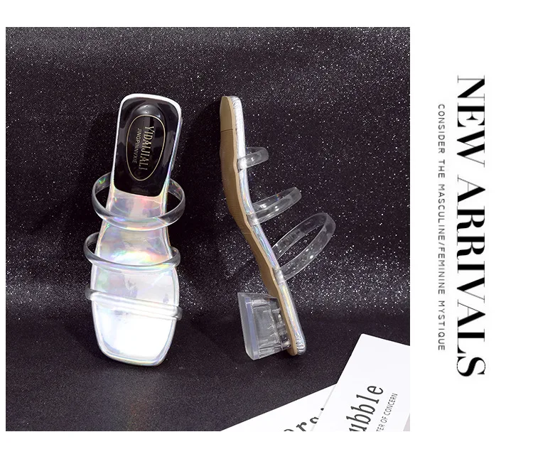 XDA/ г. Новые простые женские сандалии из ПВХ, прозрачный тапочек прозрачные тапочки на каблуке модные красные, синие прозрачные сексуальные комнатные туфли на платформе B80