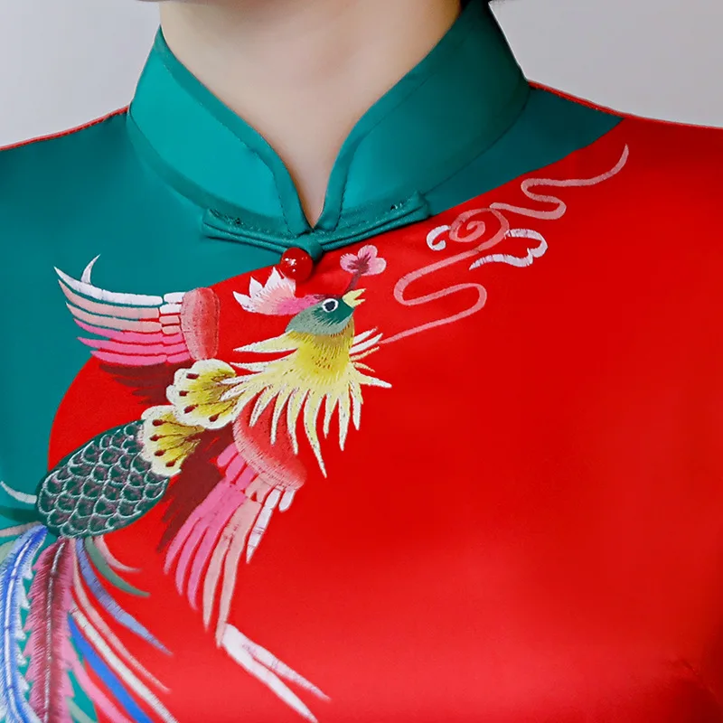 Восточные Вечерние платья Длинные Cheongsam красный пикантные современные китайское традиционное платье Классический для женщин Qipao свадеб