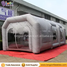 Светло-серая малярная будка 8*4*3 м надувная Переносная Камера покраски кабина для окрашивания распылением палатка для автомобильной краски используемое плавающее пальто
