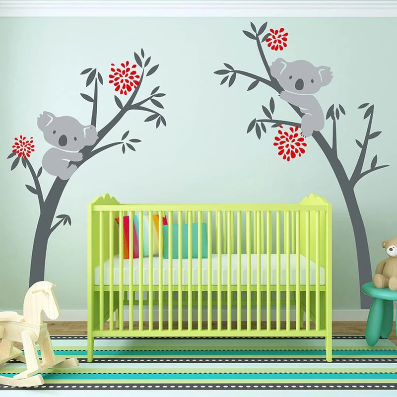 Koala Tree Bear Wall Decal Baby Branch Stickers Nursery Animal Poster Home Decor Decoration Murals B169 Aliexpress Koala Tree Bear Wall Decal Baby