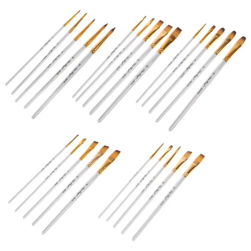 5pcs Professional Painting Brushes Set Acrylic Oil Watercolor Paint Brush Drawing Tool Art Supplies Nov-26A