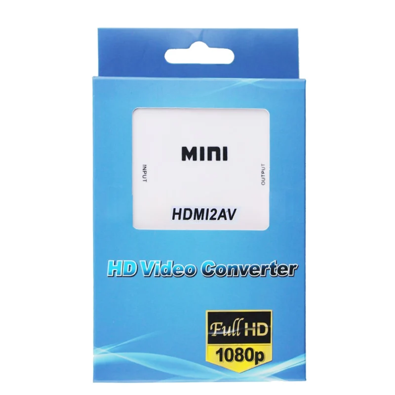 HDMI2AV Мини HD 1080 P цифровой видеопреобразователь Box HDMI RCA AV/CVSB Stereo L/R видео конвертер адаптер Поддержка NTSC PAL Выход HDMI К AV