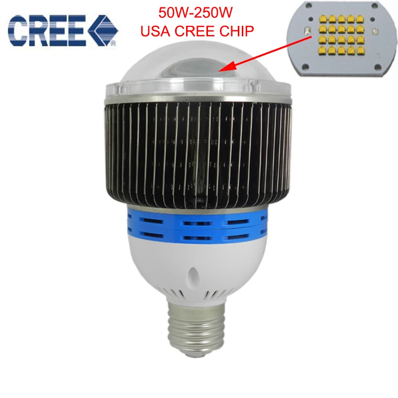 

10pcs E27/E40 100W CREE LED High Bay light led Lamp AC 85-265V 3 years warranty LED Industrial Lighting lamp Free shipping