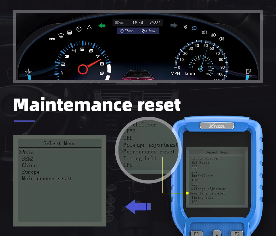 XTOOL X300 плюс OBD2 Авто ключевой программист mainternance светильник reast одометра диагностического инструмента регулировки код ридер обновление онлайн