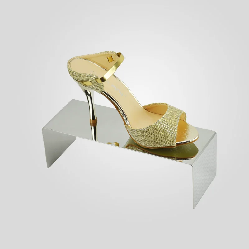 Free Shipping 2PCS/SET Stainless steel desktop shoes display stand holer shelf U type heels rack props | Дом и сад